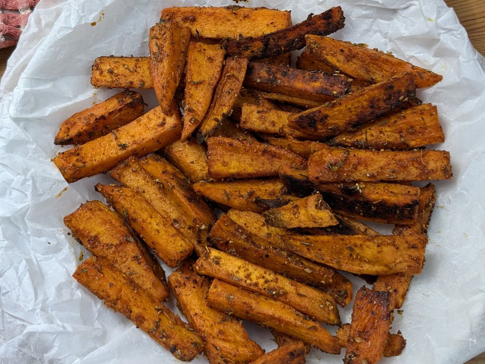 Patatas Boniato Cajun al Horno con Salsa de Yogur