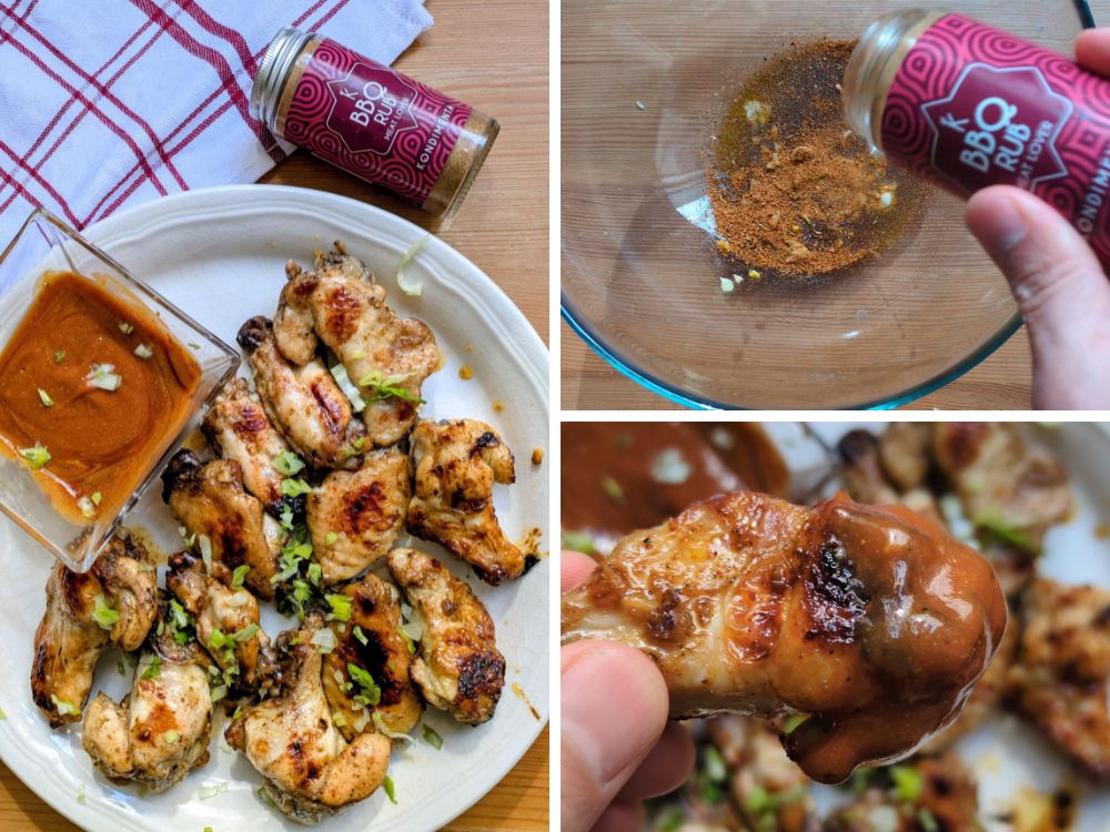 Alitas de pollo al horno con BBQ Rub