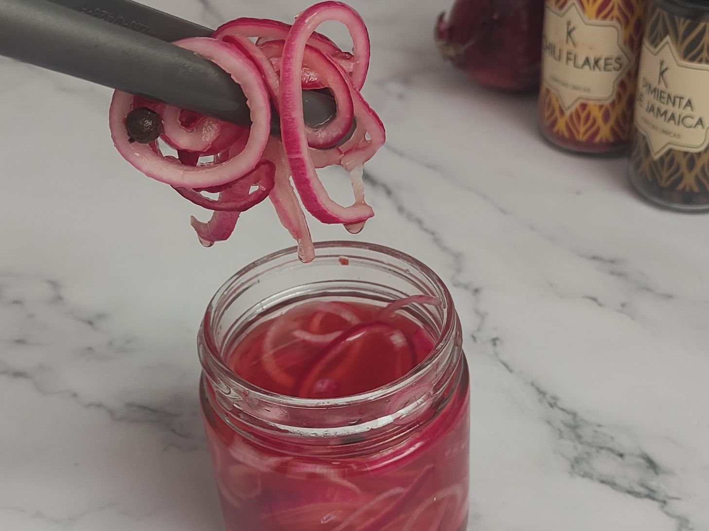 CEBOLLA MORADA ENCURTIDA con especias