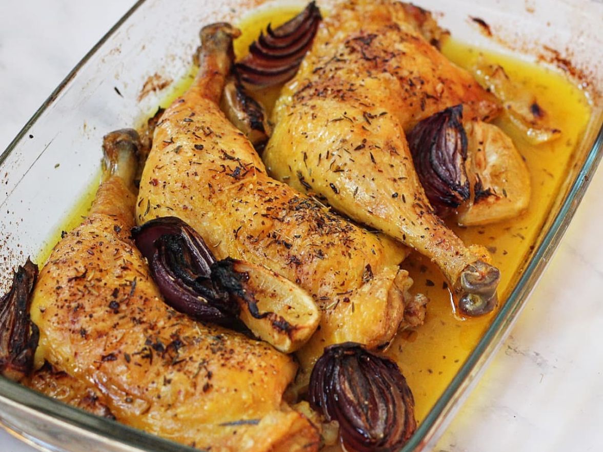 POLLO ASADO AL LIMÓN CON HIERBAS PROVENZALES